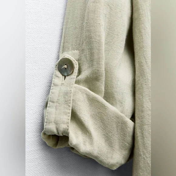 NWOT ZARA TUNIC LINEN DRESS SIZE S OVERSIZED - Picture 8 of 17